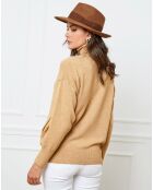 Pull en Cachemire mélangé Elona beige