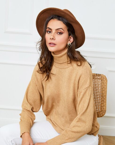 Pull en Cachemire mélangé Elona beige