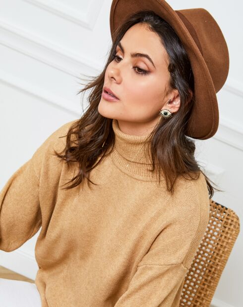 Pull en Cachemire mélangé Elona beige