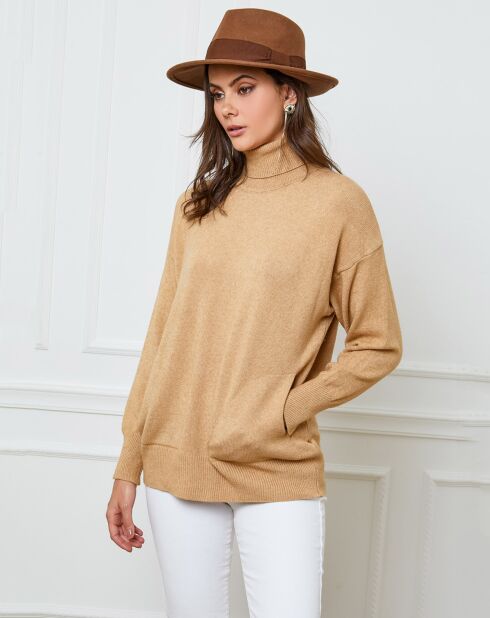 Pull en Cachemire mélangé Elona beige