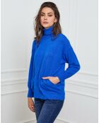 Pull en Cachemire mélangé Elona bleu royal