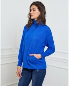 Pull en Cachemire mélangé Elona bleu royal