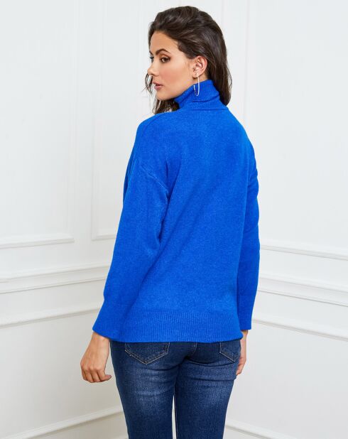 Pull en Cachemire mélangé Elona bleu royal