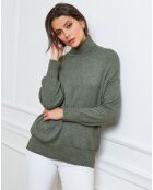 Pull en Cachemire mélangé Elona kaki