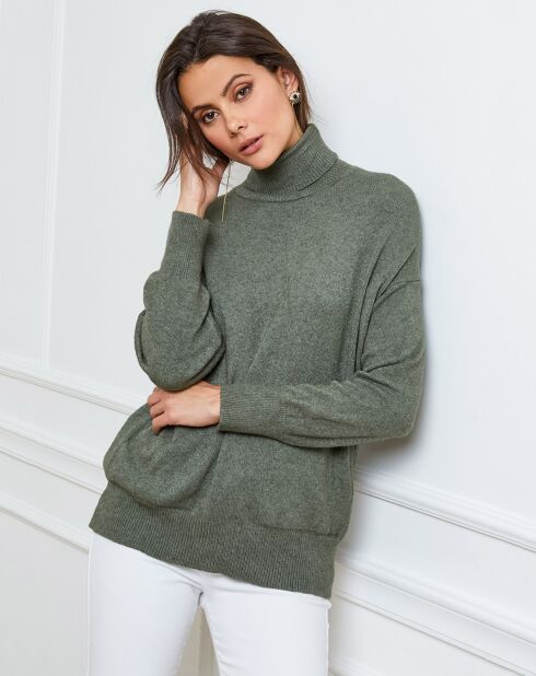 Pull en Cachemire mélangé Elona kaki
