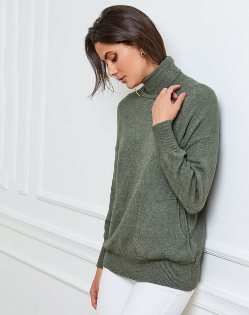 Pull en Cachemire mélangé Elona kaki