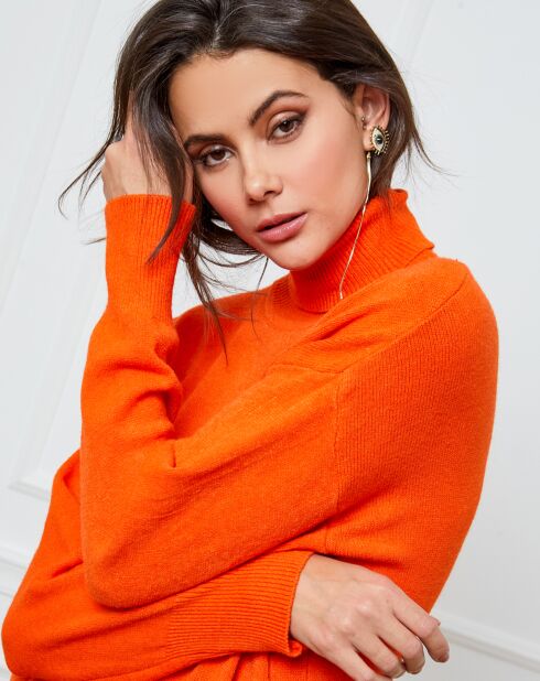 Pull en Cachemire mélangé Elona orange