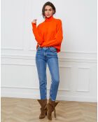 Pull en Cachemire mélangé Elona orange