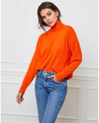 Pull en Cachemire mélangé Elona orange