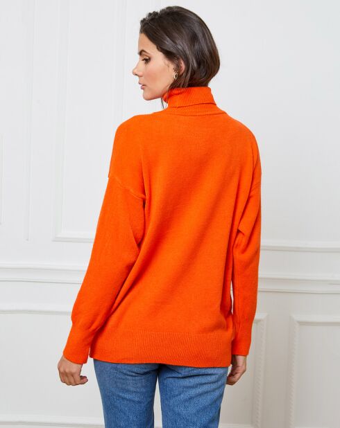 Pull en Cachemire mélangé Elona orange
