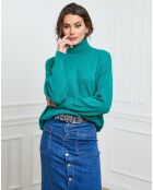 Pull en cachemire mélangé Elona vert