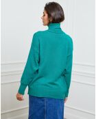 Pull en cachemire mélangé Elona vert