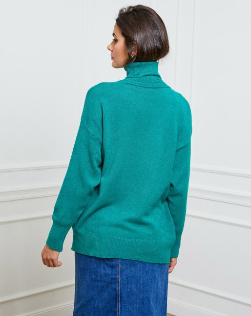 Pull en cachemire mélangé Elona vert