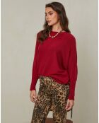 Hajos burgunderfarbener Pullover