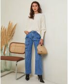 Hajos ecrufarbener Pullover