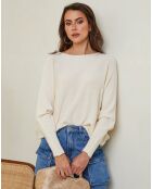 Hajos ecrufarbener Pullover