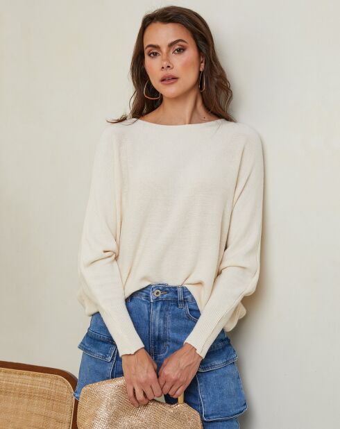 Hajos ecrufarbener Pullover