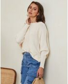 Hajos ecrufarbener Pullover