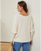Hajos ecrufarbener Pullover