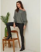 Hajos khakifarbener Pullover