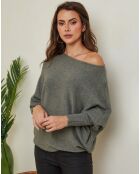 Hajos khakifarbener Pullover