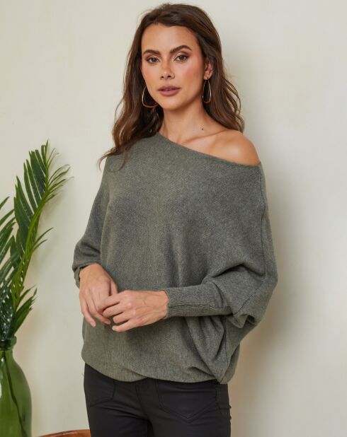 Hajos khakifarbener Pullover