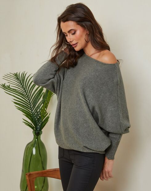 Hajos khakifarbener Pullover