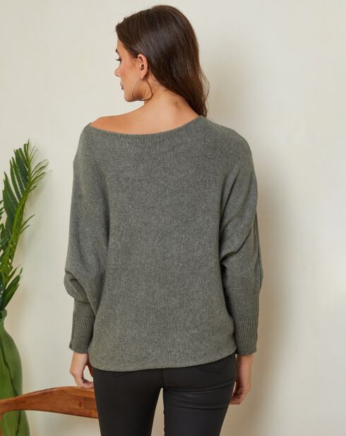 Hajos khakifarbener Pullover