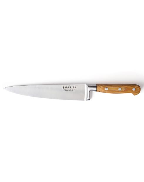 Couteau chef gris/marron