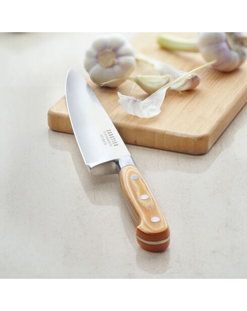 Couteau chef gris/marron