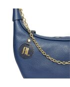 Sac bandoulière en Cuir bleu - 15x27x6 cm