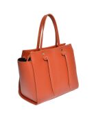 Sac à main en Cuir orange - 20x23x10 cm