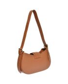 Sac porté épaule en Cuir cognac - 13.5x28x6.5 cm