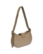 Sac porté épaule en Cuir taupe - 13.5x28x6.5 cm