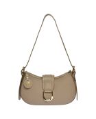 Sac porté épaule en Cuir taupe - 13.5x28x6.5 cm