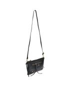 Sac bandoulière en Cuir noir - 19x27.5x1 cm