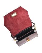 Sac à main en Cuir rouge bordeaux - 19x23x11 cm