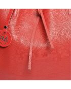 Sac cabas en Cuir rouge - 37x41x12 cm