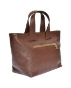 Sac cabas en Cuir marron - 22x36x12 cm