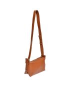 Sac bandoulière en Cuir cognac - 17x30x13 cm