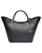 Sac cabas en Cuir noir -  24x37x12 cm