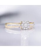 Principessa diamanten ring 0,28 kt geelgoud