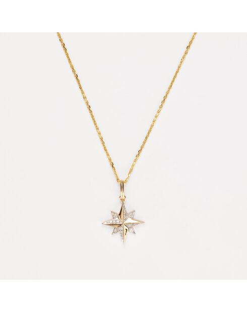 Stellina Diamonds Anhänger aus zweifarbigem Gold, 0,072 Karat