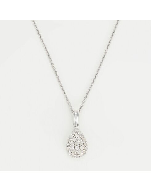 Pendentif Fiorella Diamants 0.46 ct or blanc