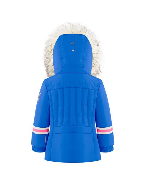 Veste de ski fausse fourrure bleue