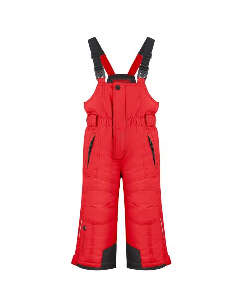 Pantalon de ski à bretelles rouge