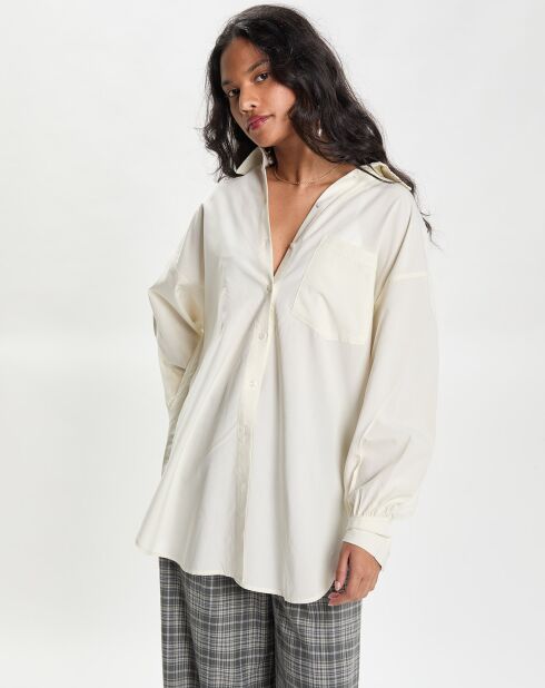 Chemise col Classique beige