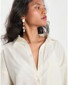 Chemise col Classique beige