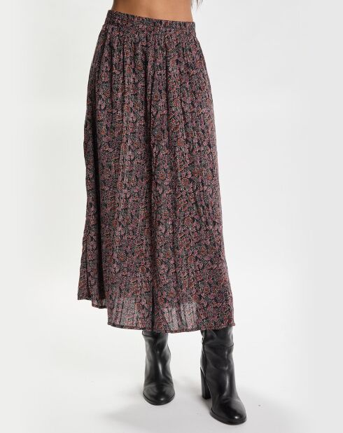 Jupe Longue rayée Lurex noire