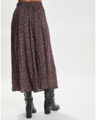 Jupe Longue rayée Lurex noire
